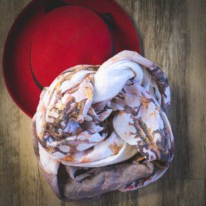 Inspire Photo Art 100% Certified Organic Bamboo Muslin Scarf Almond Blossoms